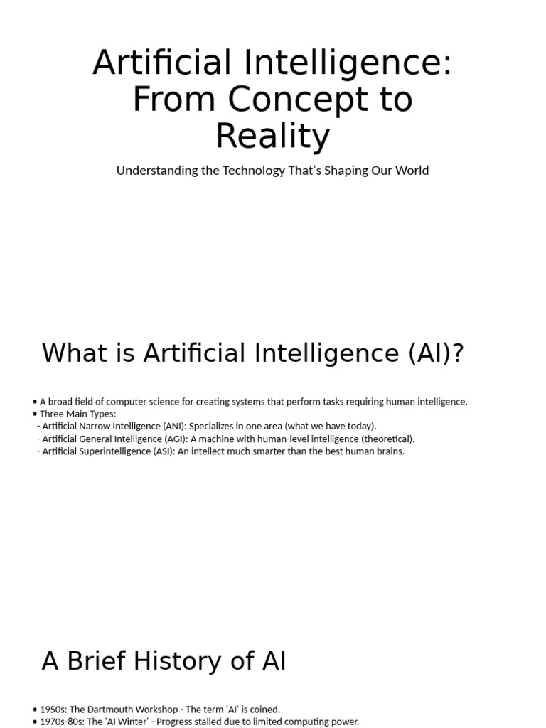 Understanding Artificial Intelligence Today | PDF | Artificial ...