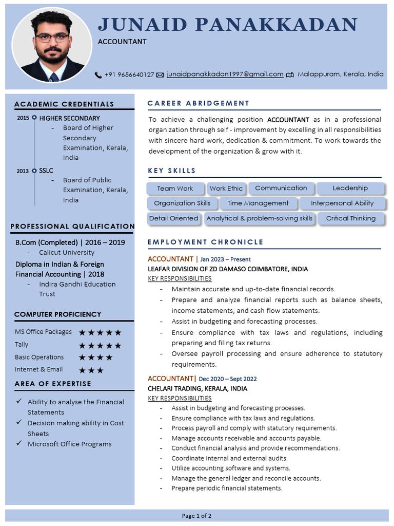Accountant Career Overview and Skills | PDF | Audit | Regulatory Compliance