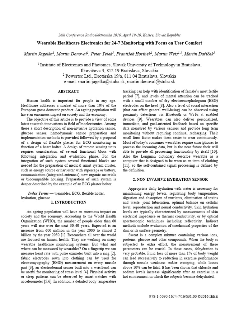 Wearable Health Tech for Continuous Monitoring | PDF | Wearable ...