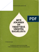 Mitä jokaisen on tidettävä väestönsuojelusta