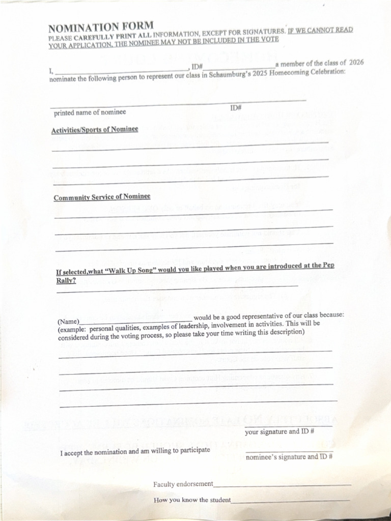 Nomination Form | PDF