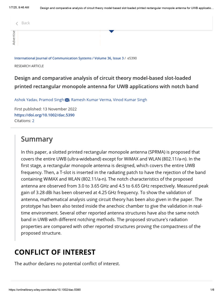 Design and Comparative Analysis of Circu | PDF | Ultra Wideband ...