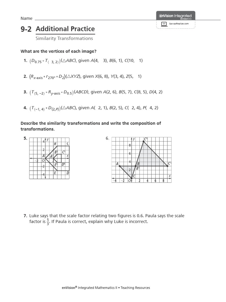 9 2 Worksheet | PDF