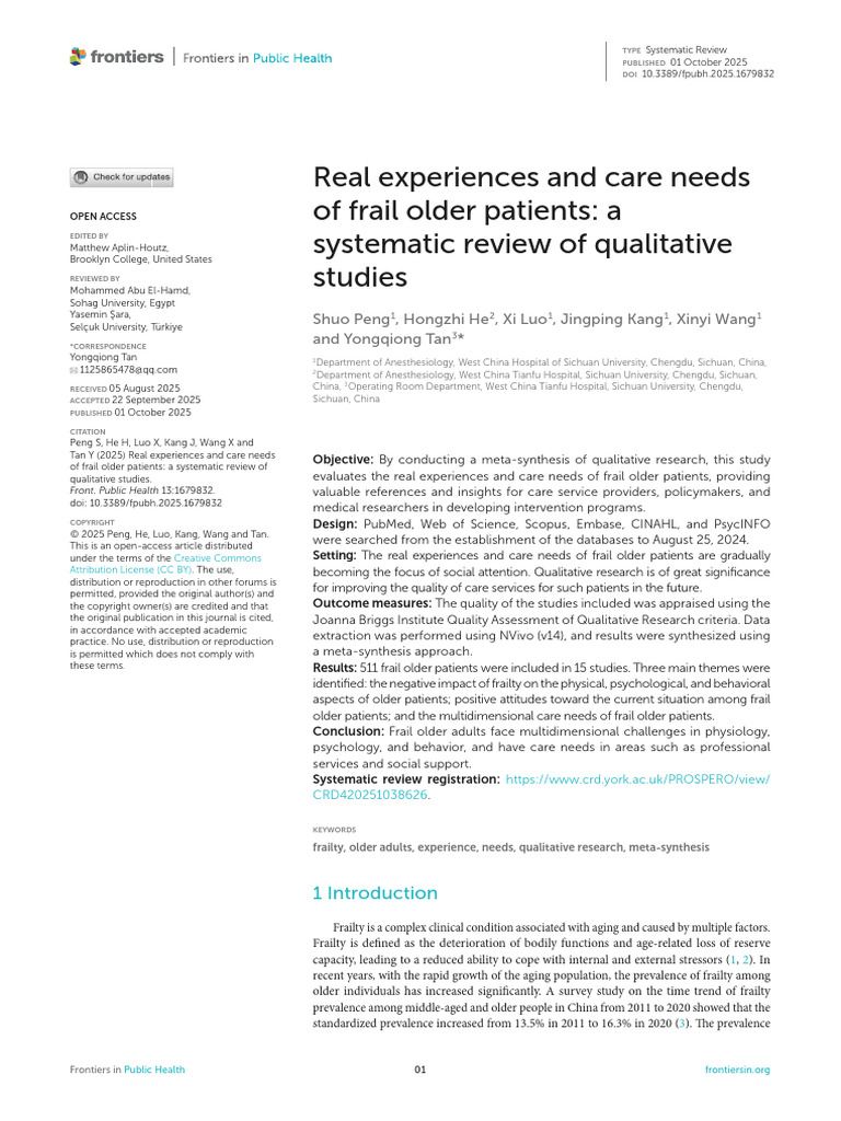 3 - Real - Experiences - and - Care - Needs - of - Frail - Older - Pat ...