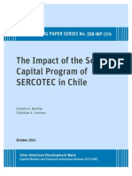 The Impact of The Seed Capital Program of SERCOTEC in Chile
