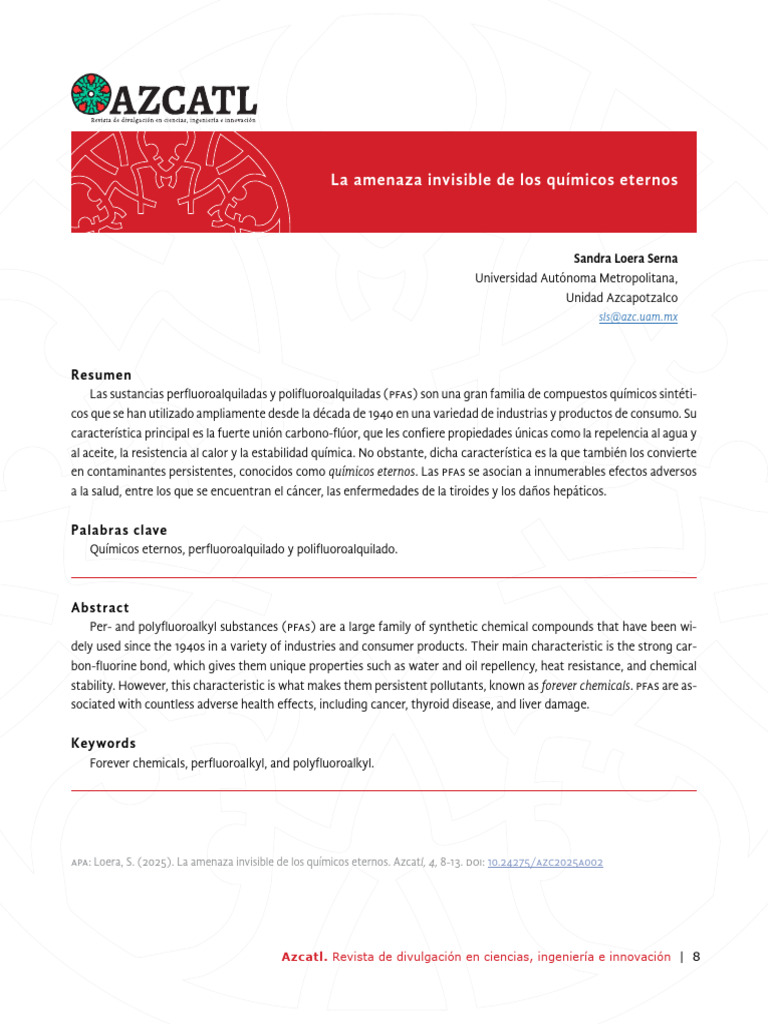 0402 Azcatl Loera Quimicoseternos | PDF | Agua | Alimentos