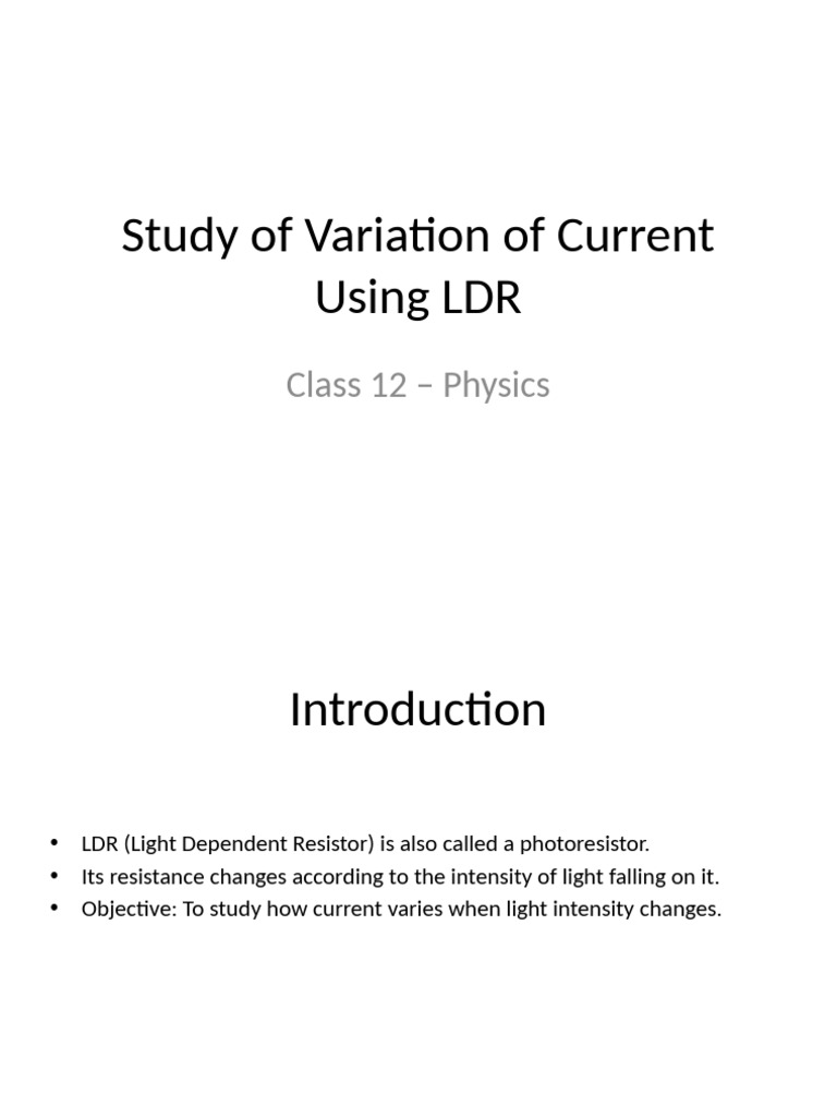 LDR Current Study Presentation | PDF