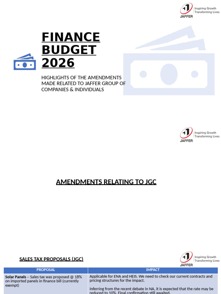 Finance Budget 2026 Highlights Pdf Taxes Tax Deduction