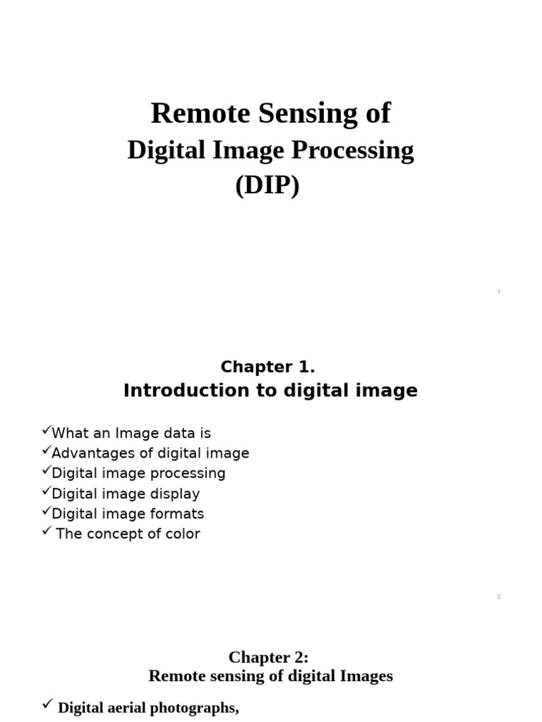 Digital Image Processing and Remote Sensing | PDF | Color | Lidar