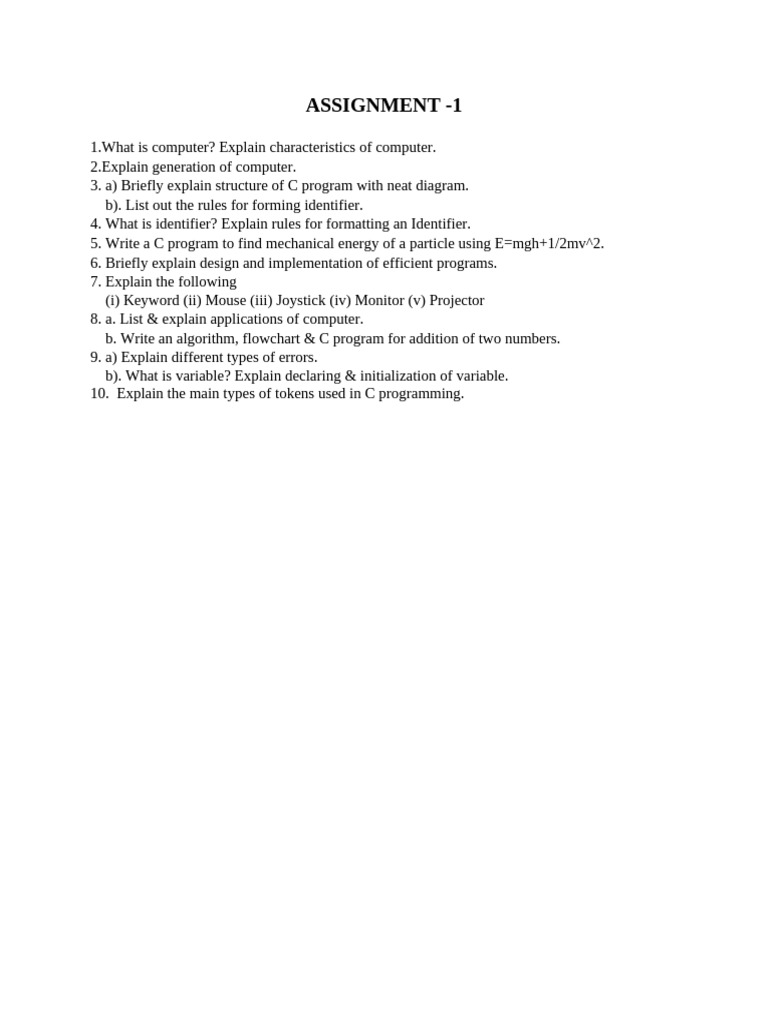 Assignment 1 CCP | PDF