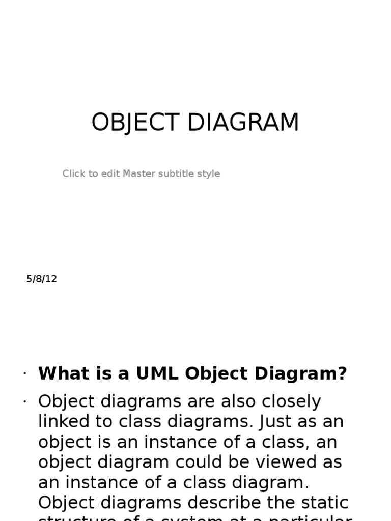 Understanding Object Diagrams: Symbols, Notations, and a Real-World