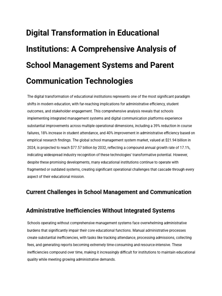 Digital Transformation in Education Systems | PDF | Cloud Computing ...