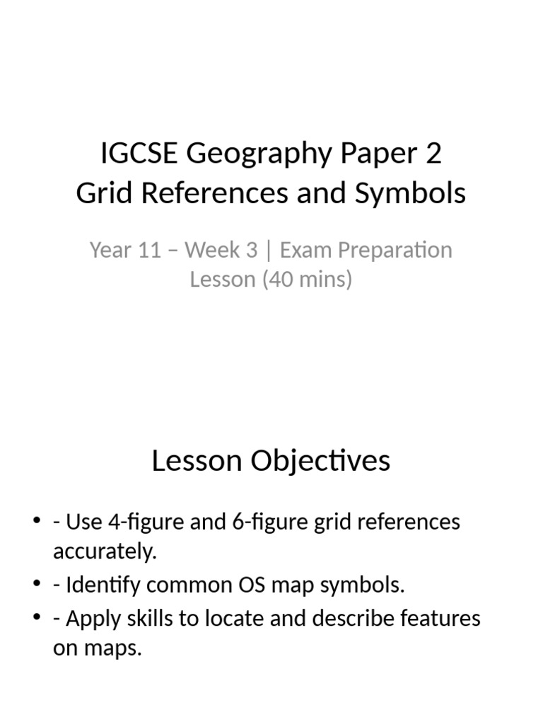 Grid References and Map Symbols Guide | PDF