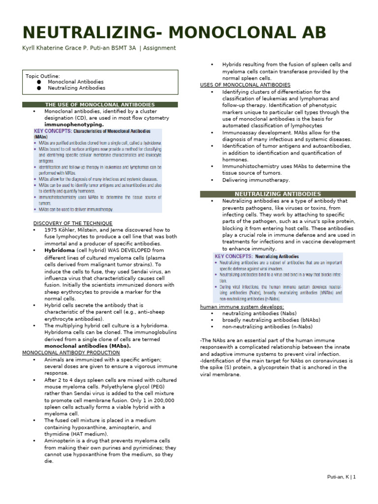 Neutralizing Monoclonal Antibodies Guide | PDF | Monoclonal Antibody ...