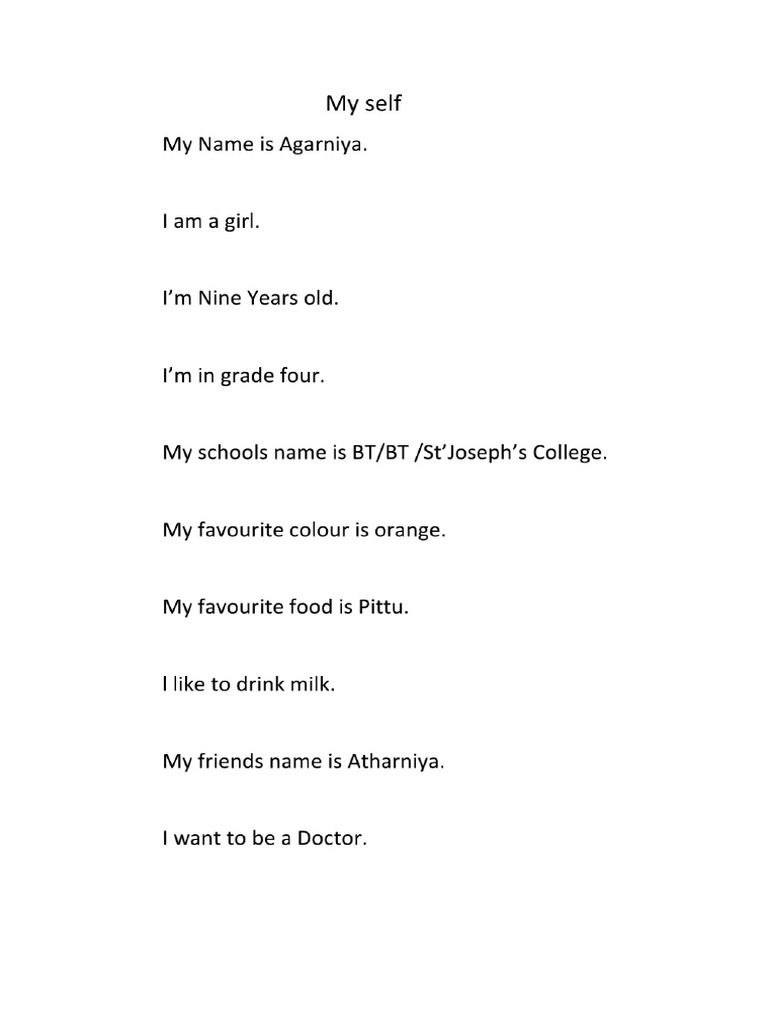 My Self | PDF