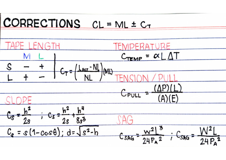 Surveying Tape Corrections | PDF
