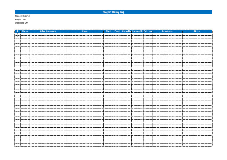 Delay Log Format | PDF