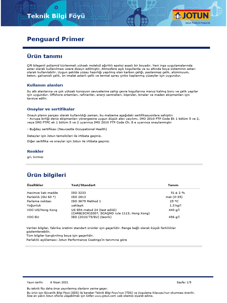 TDS 617 Penguard Primer TR-TR TR | PDF