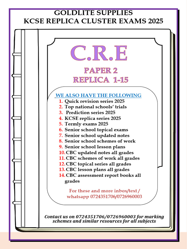 KCSE CRE Paper 2 Predictions 2025 | PDF | Jesus | John The Baptist
