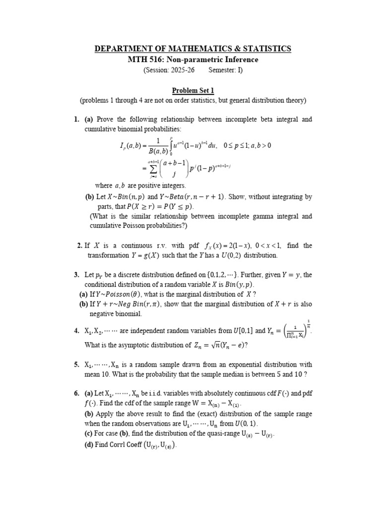 Ps 1 | PDF | Probability Distribution | Probability Theory