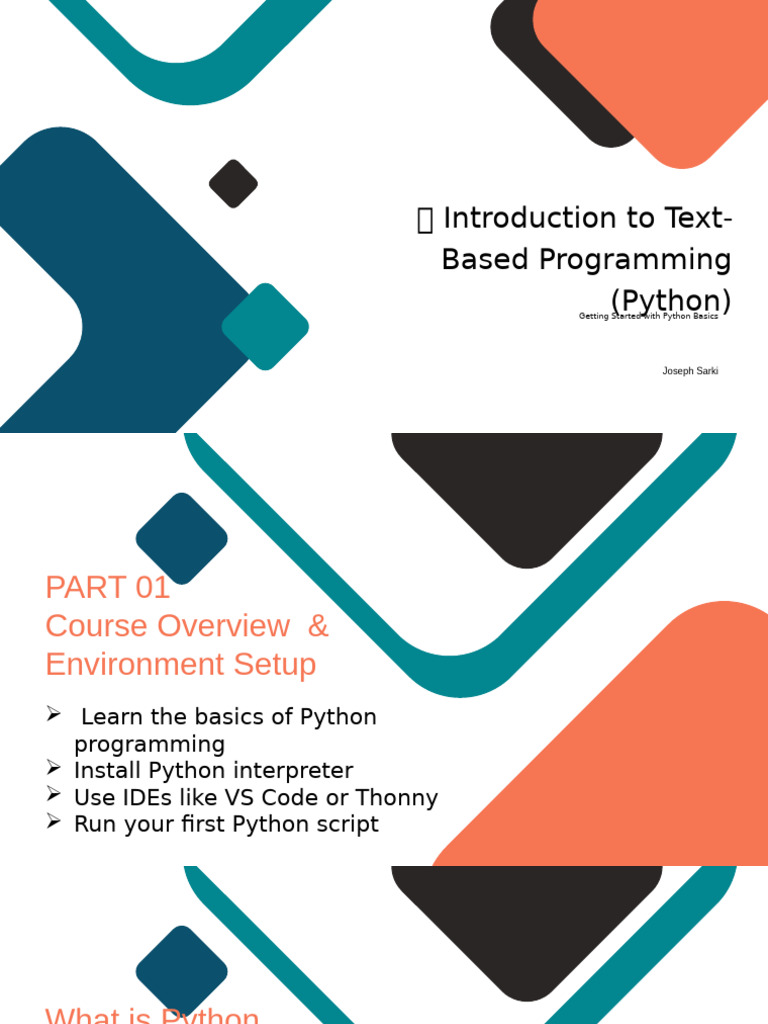 Python Programming Basics Guide | PDF | Python (Programming Language ...