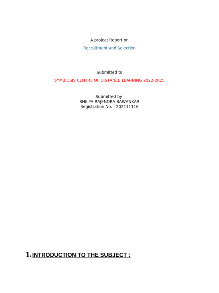 A project Report on SCDL | PDF | Human Resource Management | Human ...