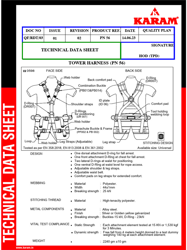 Universal Back Comfort Pad Harness | PDF