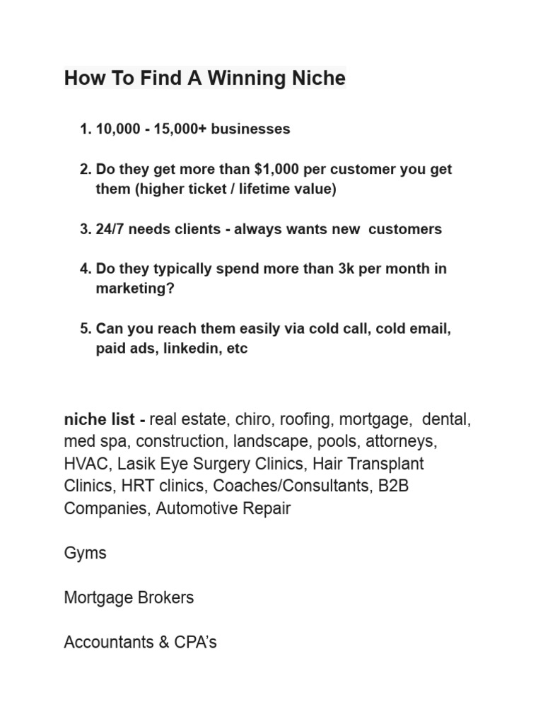 04 How To Find A Winning Niche Pdf Pdf