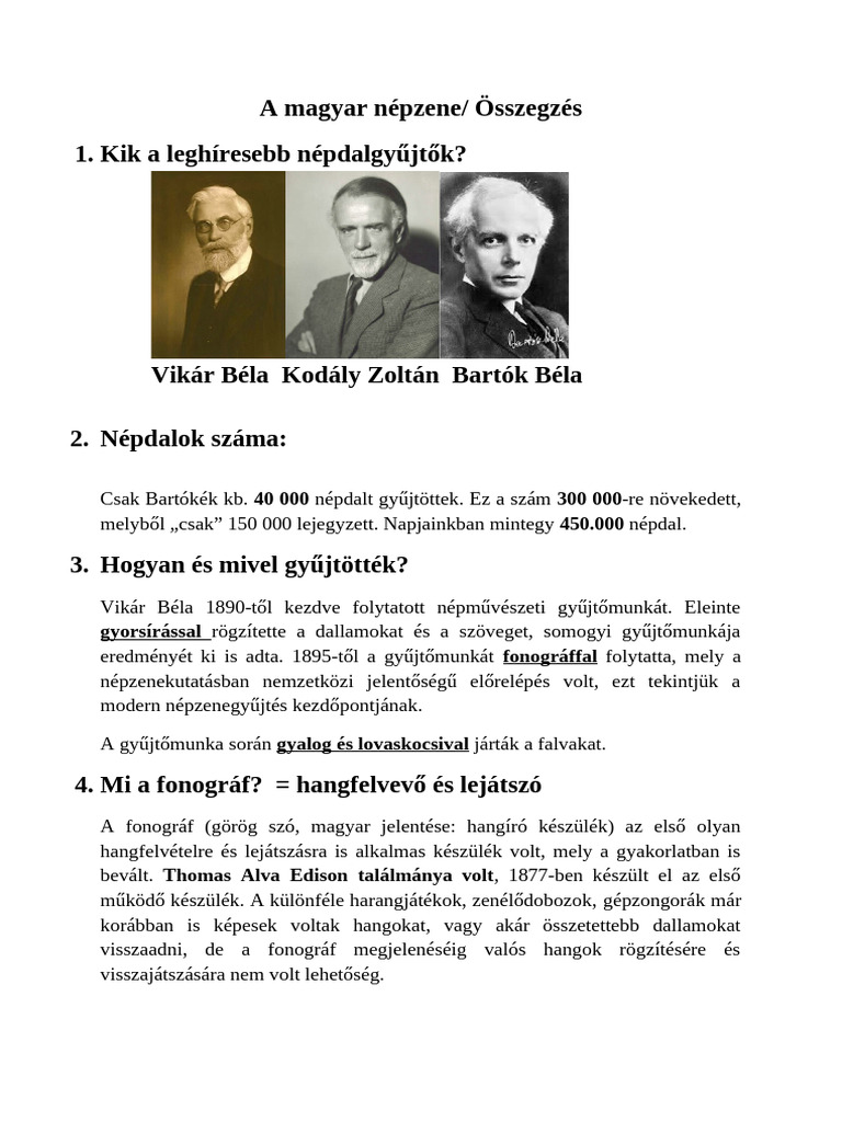 A Magyar Népzene | PDF