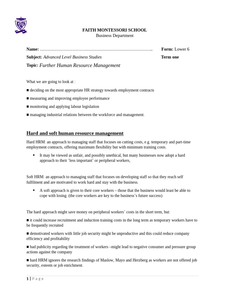 Further Human Resource MGT | PDF | Trade Union | Labour Economics