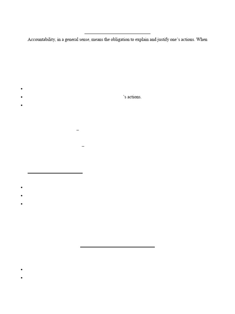 Understanding Public Accountability in Democracy | PDF | Accountability ...