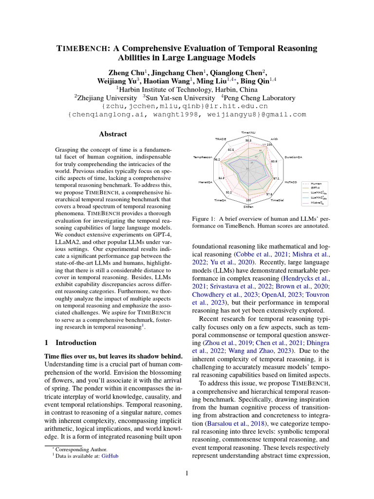 TIMEBENCH: Evaluating Temporal Reasoning in LLMs | PDF | Reason ...