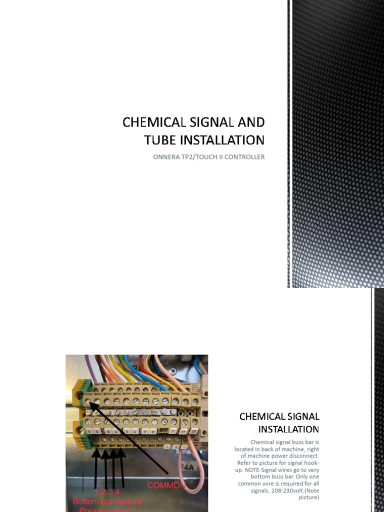 Chemical Signals and Tube Installalation Manual | PDF