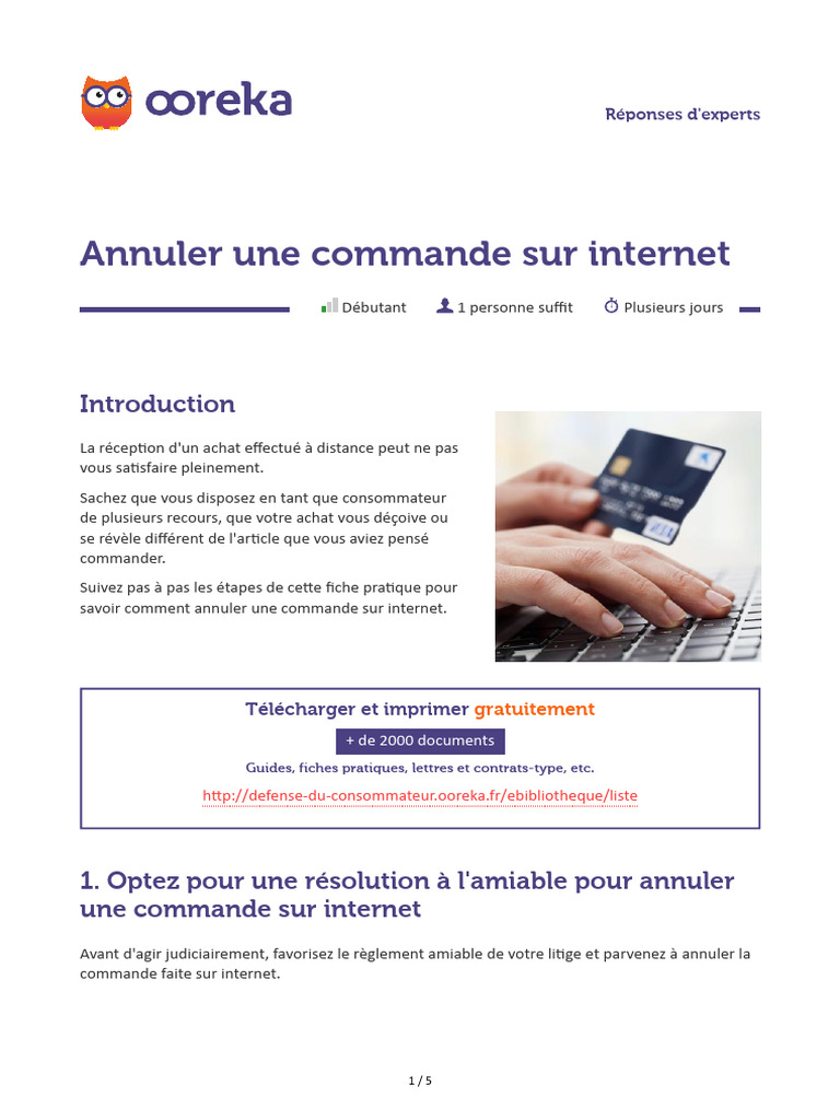 Comment annuler une commande en ligne | PDF | Médiation