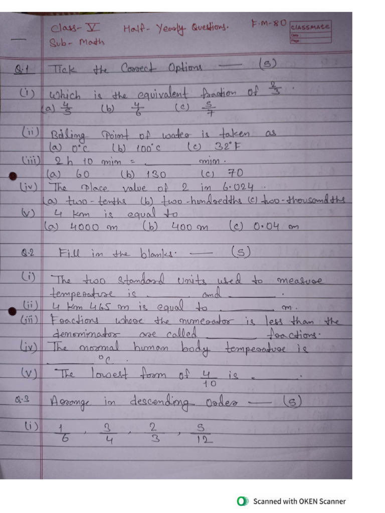 Class 5 Maths | PDF