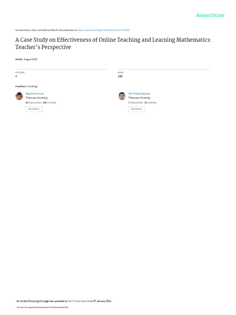 Online Teaching and Learning | PDF | Educational Technology | Learning