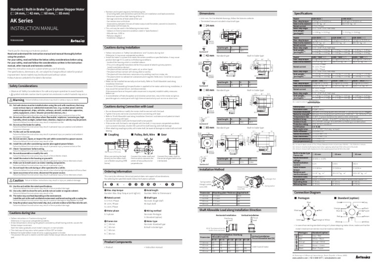 Ak en Tcd210122ab 20230711 Inst W | PDF | Electric Motor | Mechanical ...