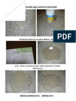 Mezcla 60/40 grava-arena para sub base