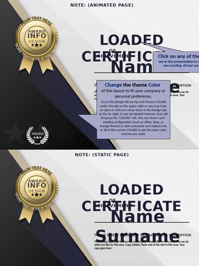 Customizable Achievement Certificates | PDF