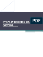 Steps in Decision Making in Costing