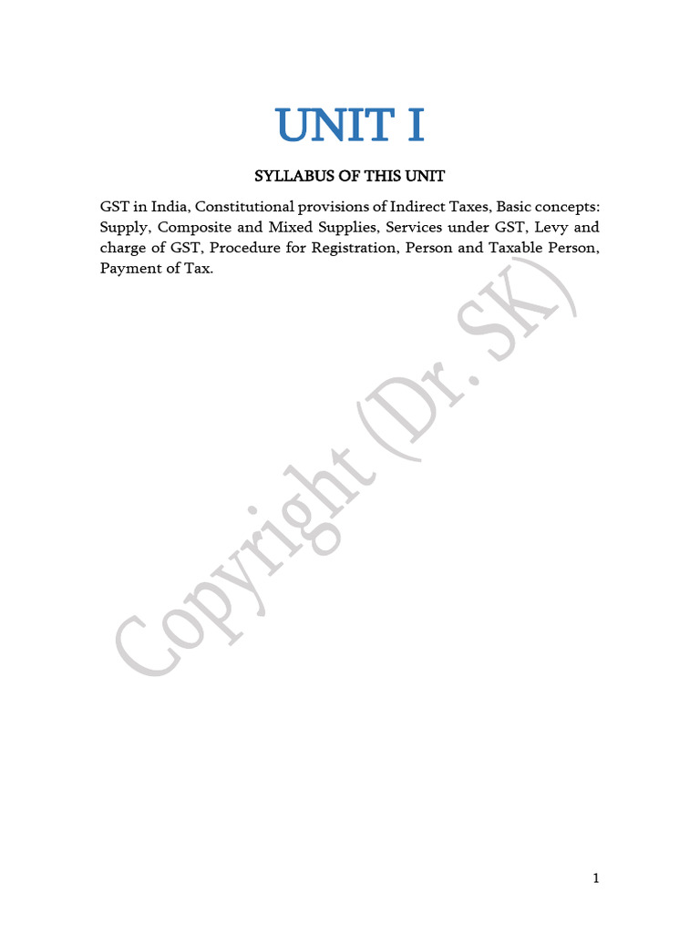 Understanding GST in India: Key Concepts | PDF | Taxes | Government ...