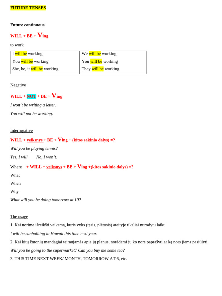 Understanding Future Tenses in English | PDF | Semantics | Linguistics