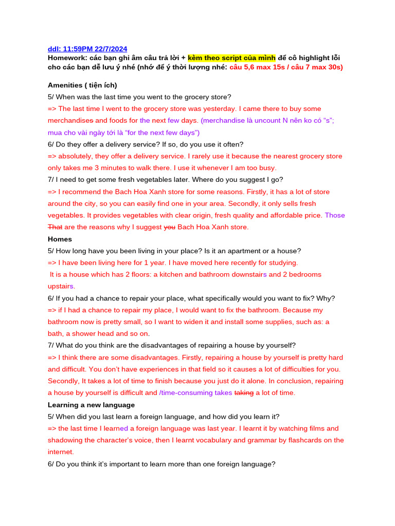 S Part 3 - HW | PDF | Foreign Language | Language Acquisition