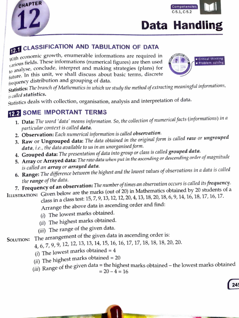 Data Handling Helping Book | PDF