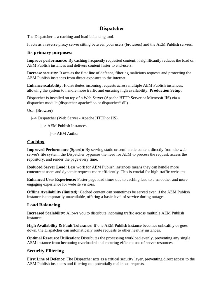 Dispatcher | PDF | Networking | Internet & Web