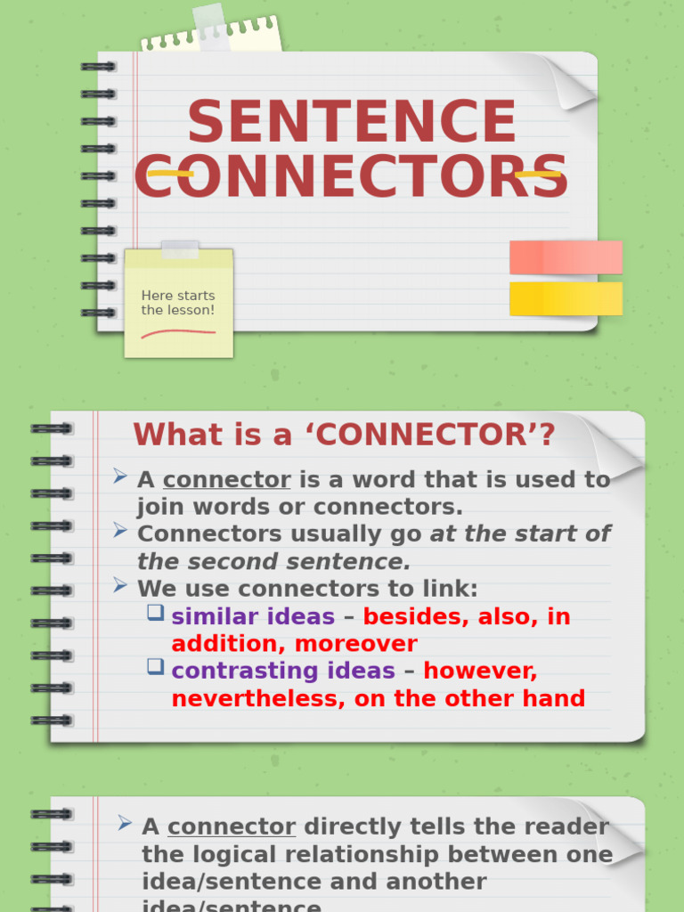 Sentence Connectors | PDF | Writing | Human Communication