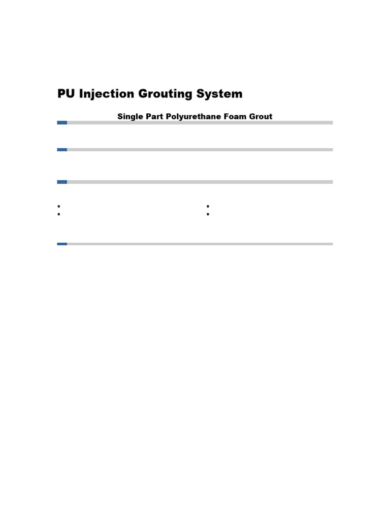 PU Injection Grouting Method Statement | PDF