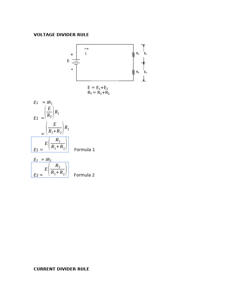 Module 4 5 Voltage Divider Current Divider | PDF | Electric Power ...