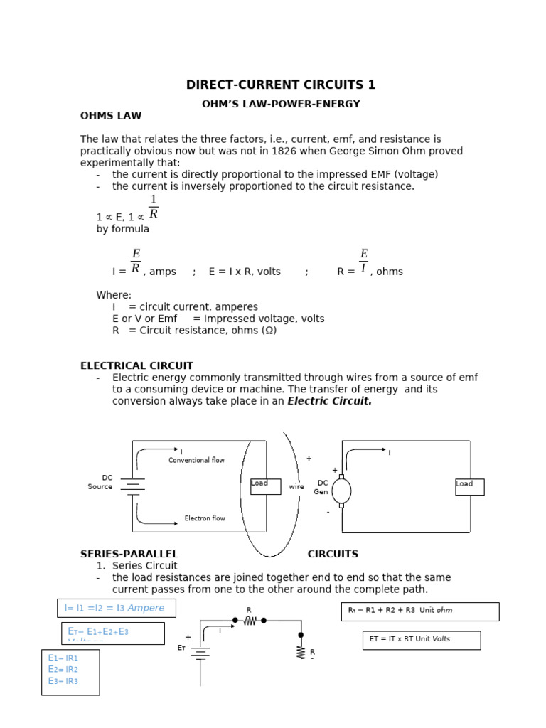 Module 3 4 Ohms Law Series Parallel and Parallel Series Circuit | PDF ...