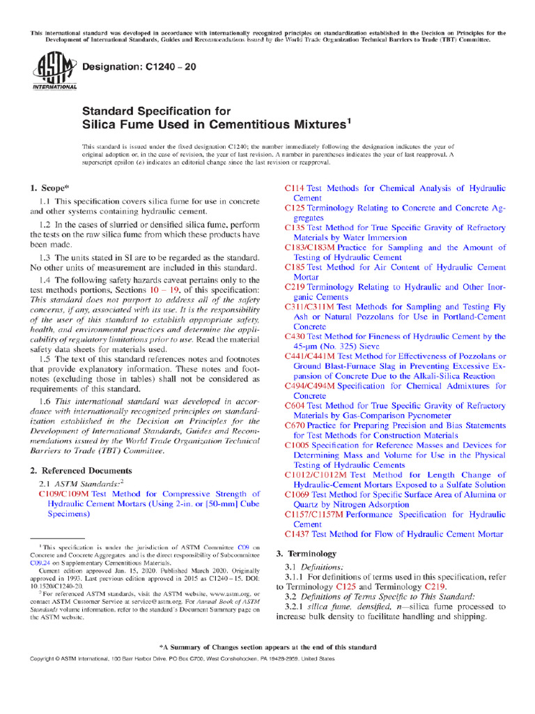 Astm C1240 20 | PDF
